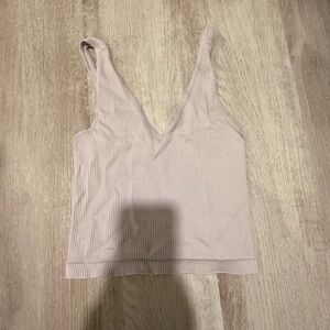 Ribbed V-Neck Tank Top